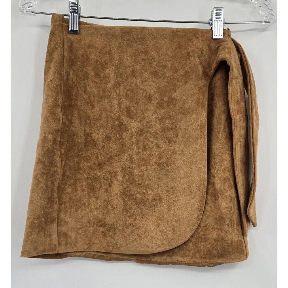 BlankNYC  Faux Suede‎ Leather Mini Skirt Womens 26 Tan Casual
